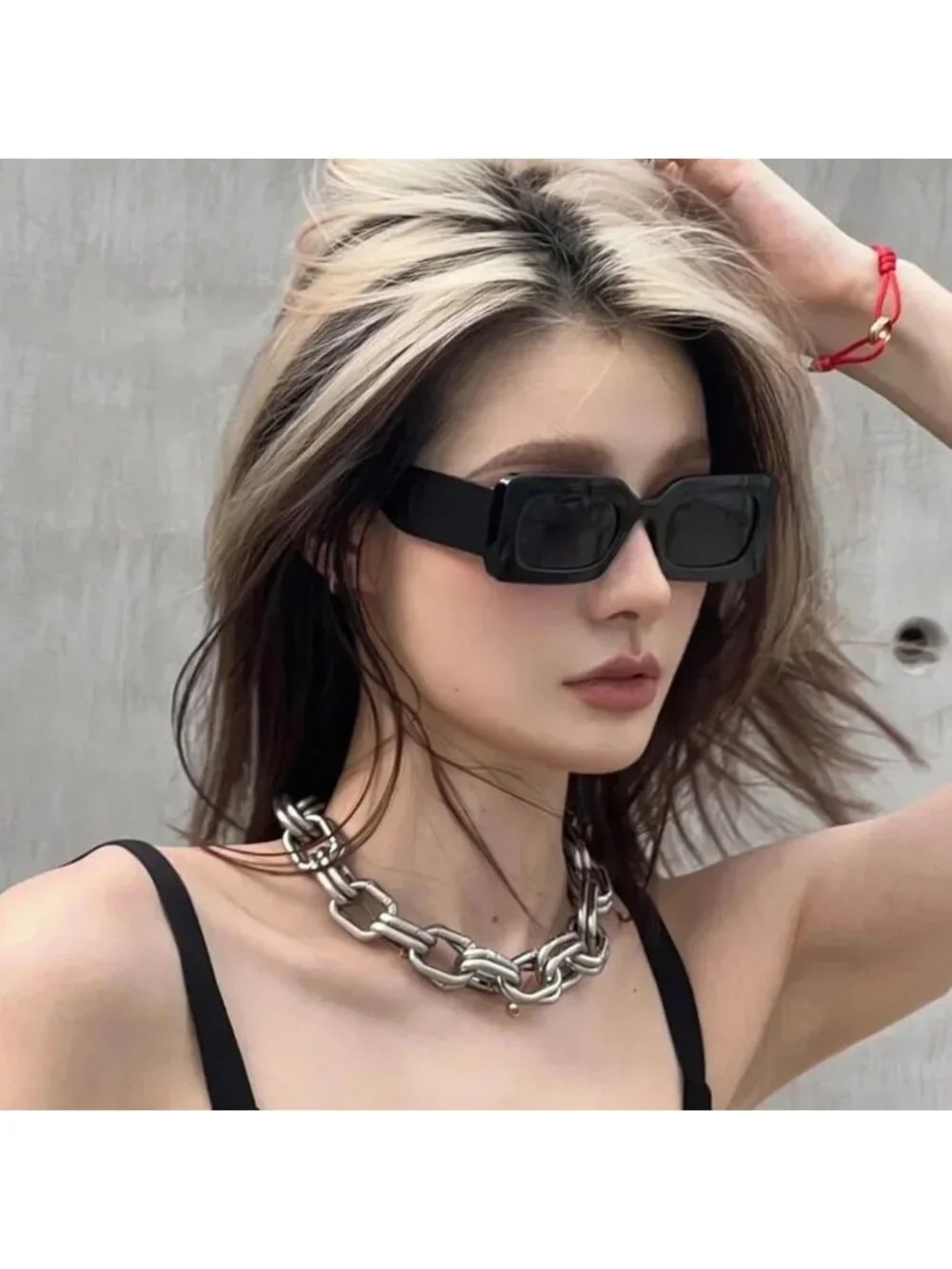 20 Pack Retro 90s Rectangle Sunglasses for Adults - UV400 Small Sun Glasses